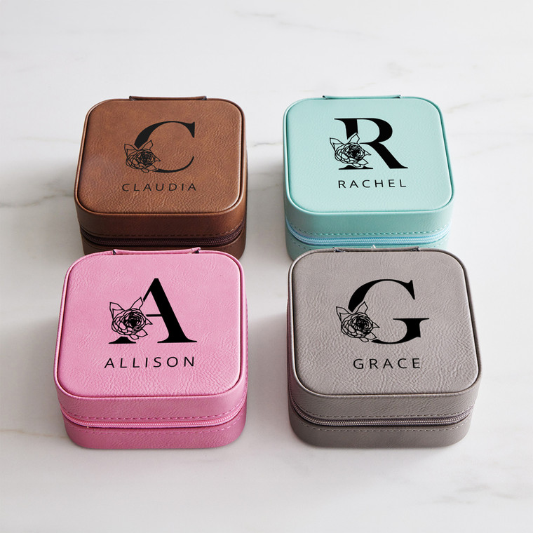 Personalized Travel Jewelry Case — custom engraved in Indiana