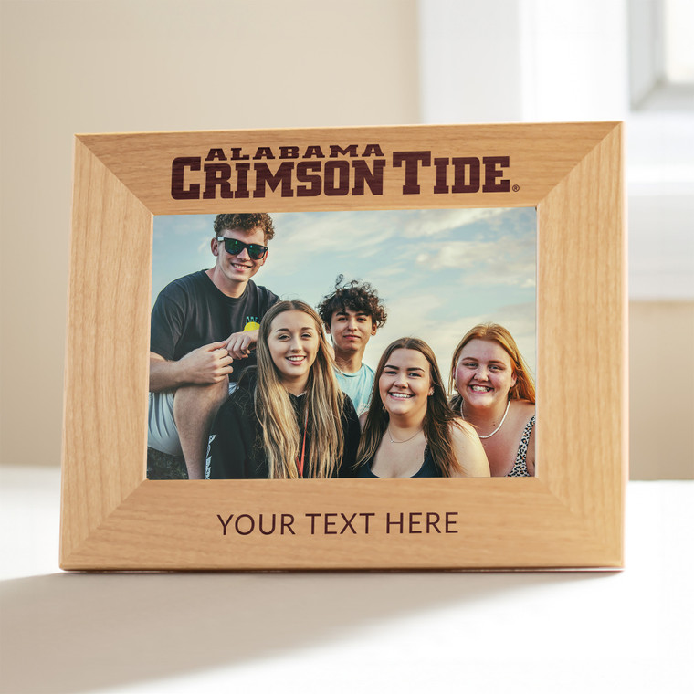 Personalized Alabama Crimson Tide Picture Frame — custom engraved in Indiana