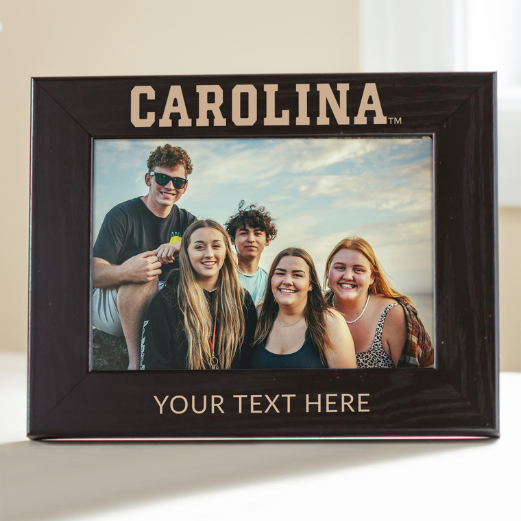 Personalized UNC Tar Heels Black 5x7 Picture Frame — custom engraved in Indiana