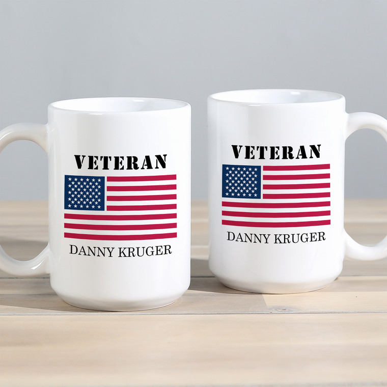 Personalized Veteran Ceramic Coffee Mug