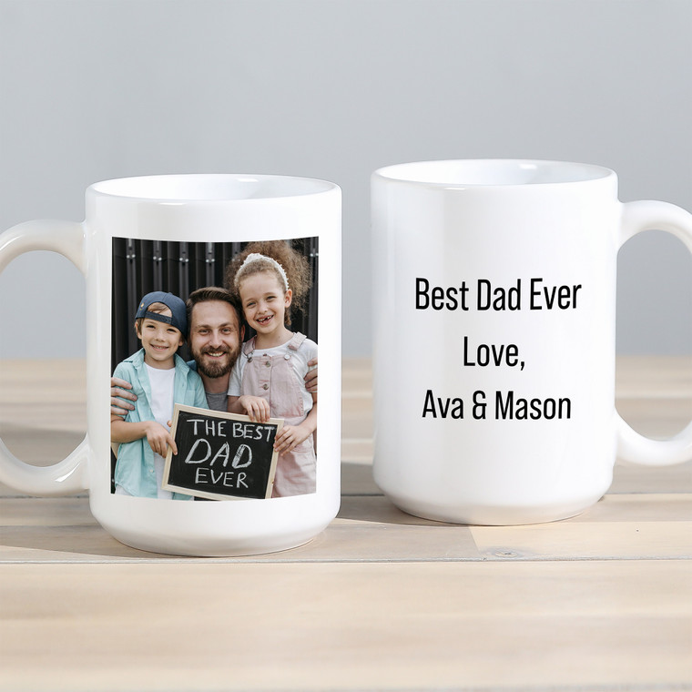 Personalized Dad Photo Coffee Cup with your picture and text