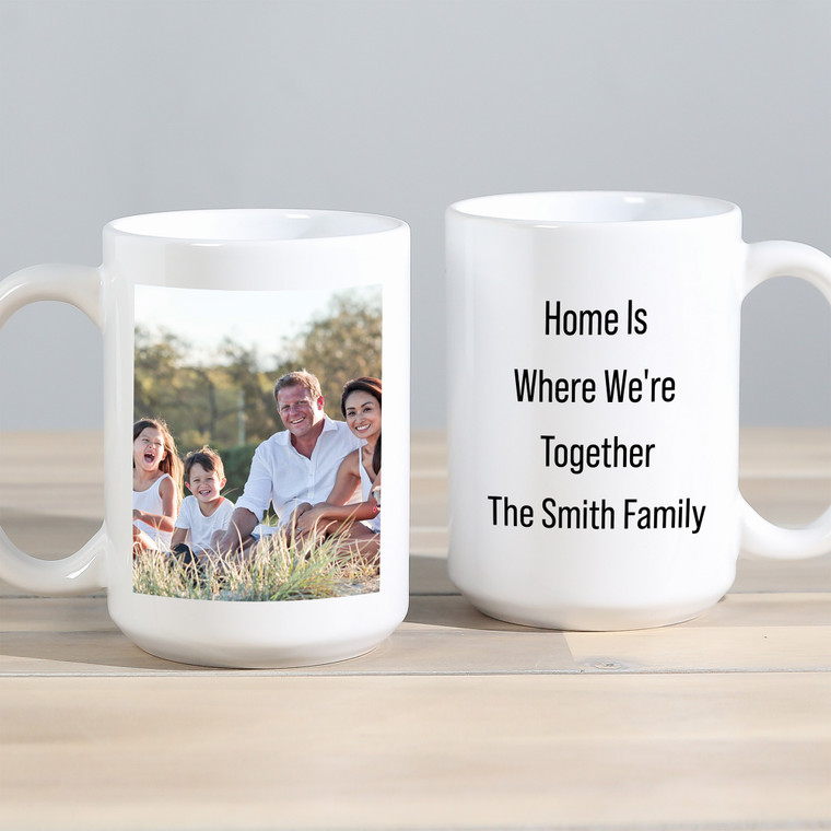 Personalized Family Portrait Coffee Cup with your picture and text