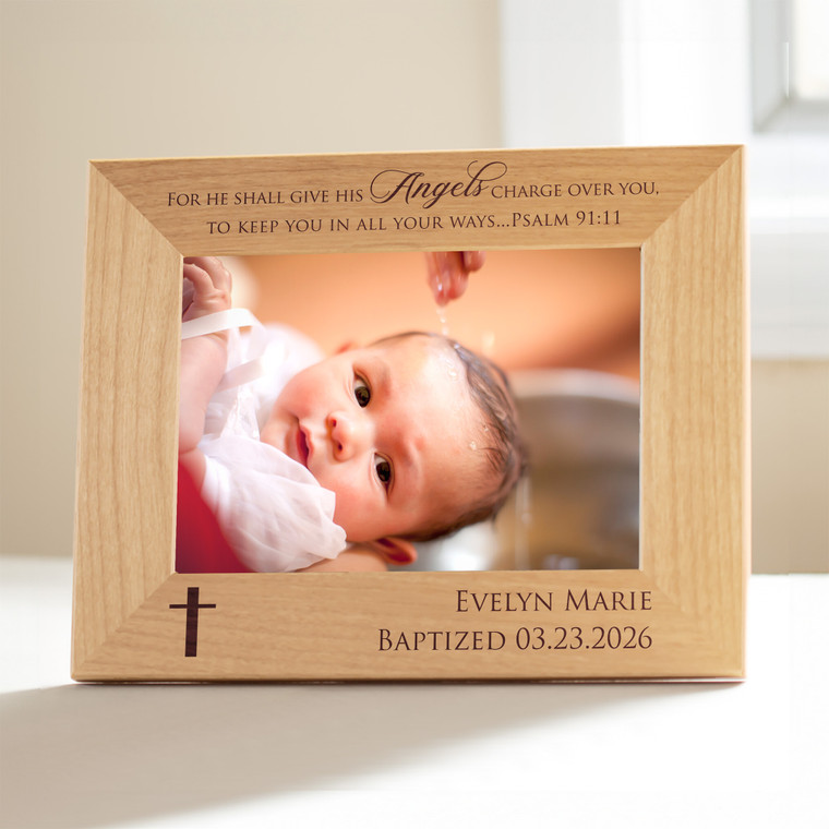 Personalized Baptism Picture Frame — custom engraved in Indiana