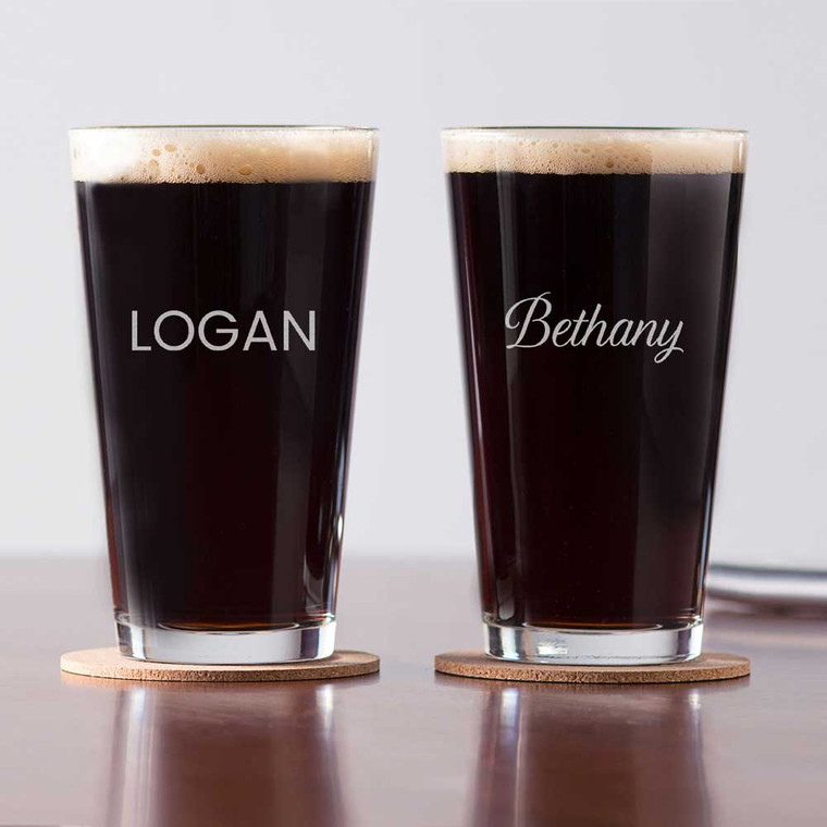 Personalized Pint Glass — custom engraved in Indiana