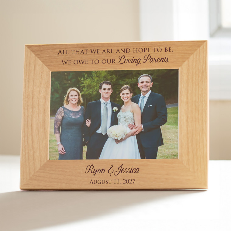 Personalized Wedding Picture Frame for Parents, Parents Wedding Gift