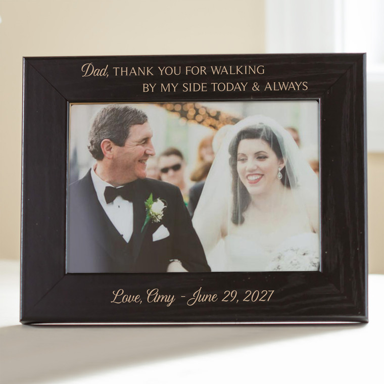 custom father of the bride picture frame, father of the bride gifts by Lifetime Creations