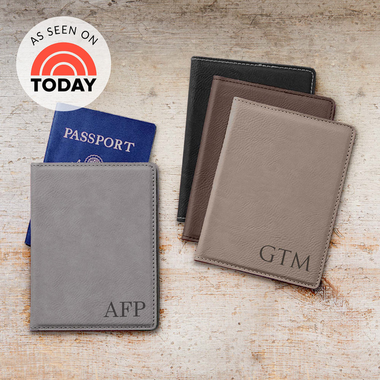 Personalized Passport Cover - Monogrammed — custom engraved in Indiana