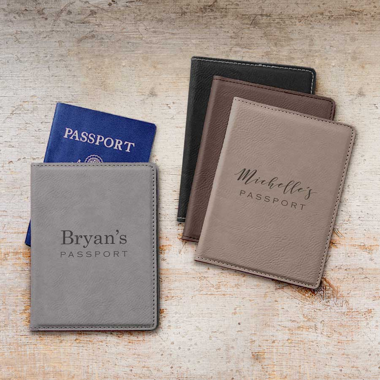 Personalized Leather Passport Holder [Handmade]