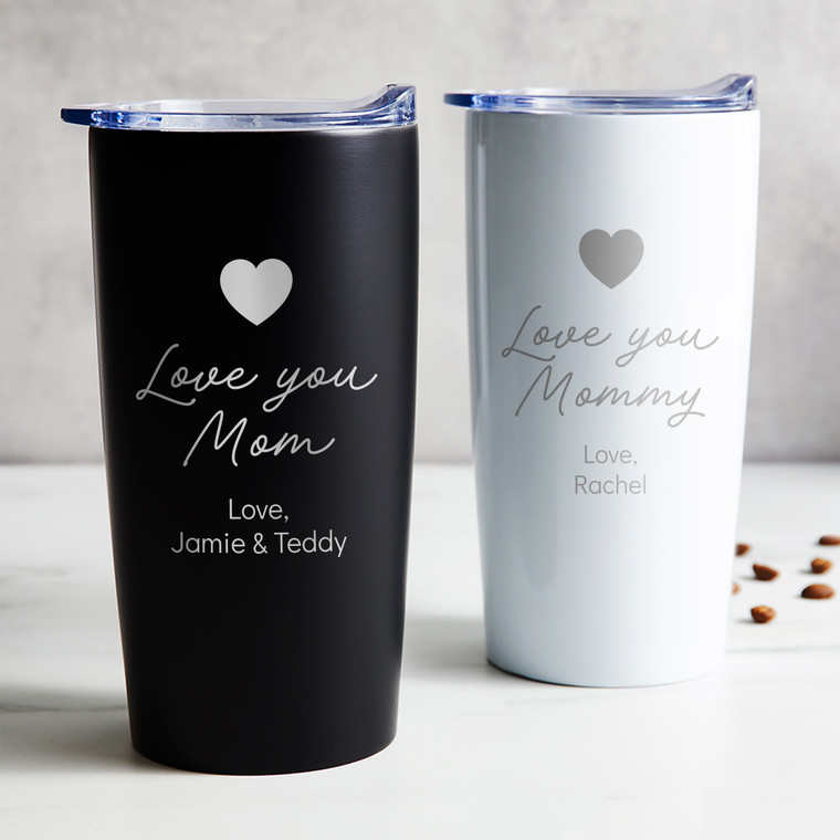 Personalized Mom Coffee Tumbler — custom engraved in Indiana