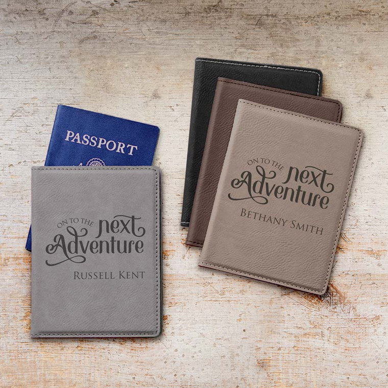 Personalized Adventure Passport Cover — custom engraved in Indiana