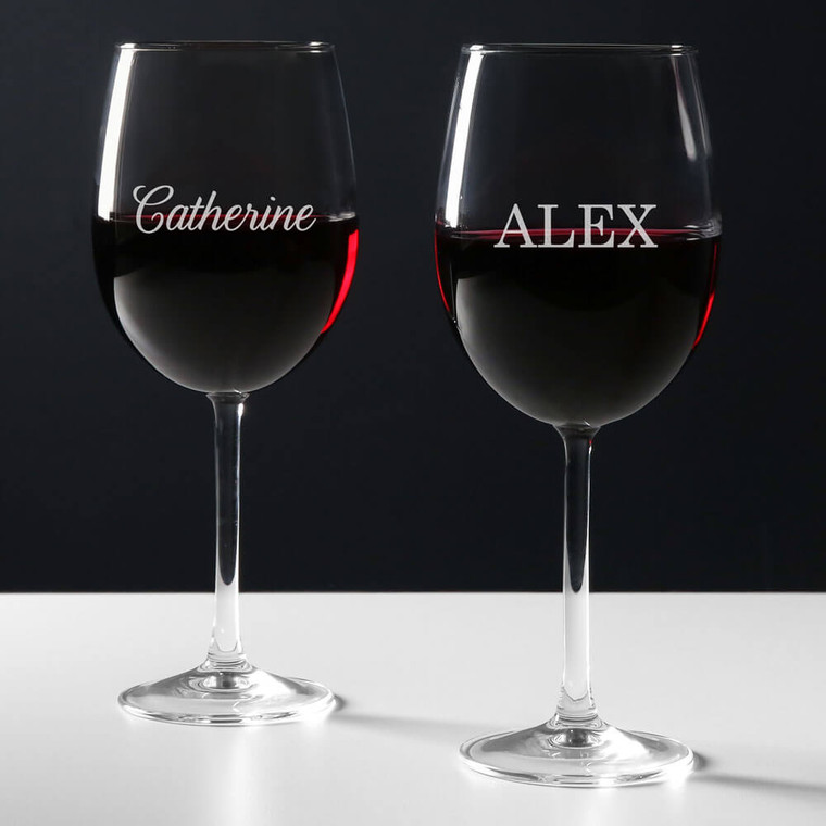 Personalized Wine Glass — custom engraved in Indiana