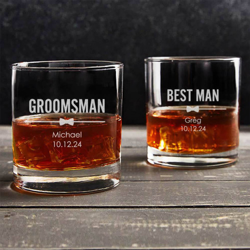 Personalized Whiskey Glass Custom Bourbon Glass Yeti Lowball Rocks Glass  Groomsmen Gift Engraved Whiskey Glass Insulated Cup 