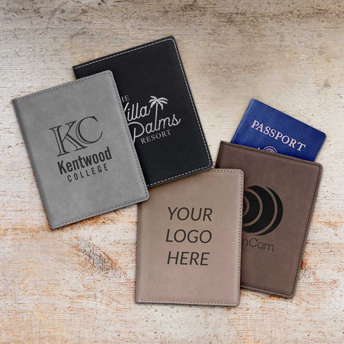 Personalized Leatherette Passport Cover and Cards Holder | Custom Engraved with