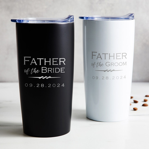 Father of the Bride Father of the Groom Set of Two Personalized