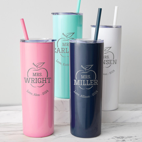 Teacher Personalized 30oz Tumbler With Handle & Straw, Tumbler for Teacher,  Not Stanley Brand Quencher, Personalized Teacher Tumbler 