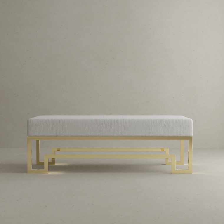 Laurence Bench in High Polish Gold