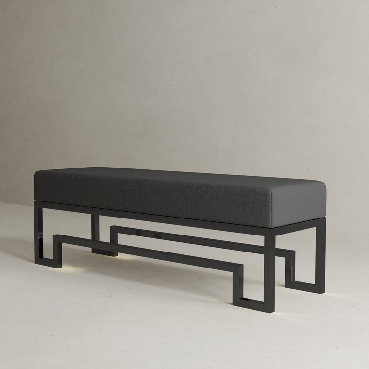 Laurence Bench in Matte Black