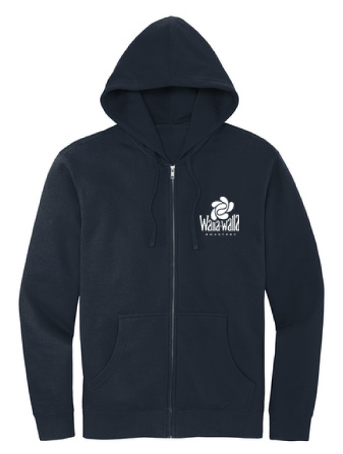 WWR Full Zip Hoodie, Navy, "Black Coffee Tradition"