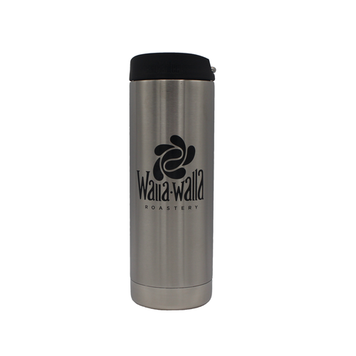 Klean Kanteen 16 oz TKWide Insulated Tumbler with Café Cap-Brushed Silver