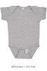 Rabbit Skins 4400 Infant Baby Rib Bodysuit | Heather