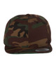Yupoong YU6089M Flat Bill Snapback Hat | Green Camo