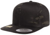Yupoong YU6089M Flat Bill Snapback Hat | Multicam Black