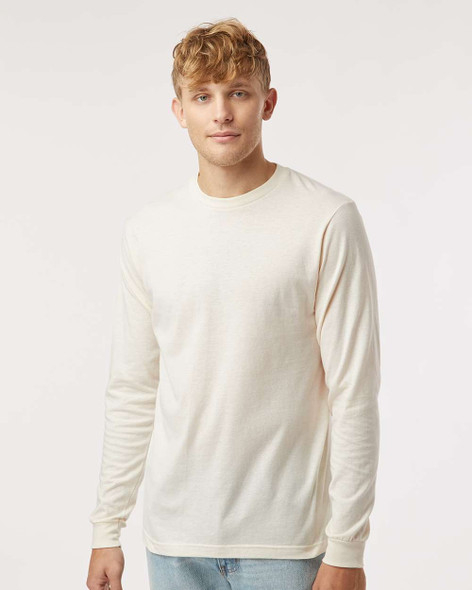 M&O 4501 Fine Jersey Long Sleeve T-Shirt | Natural