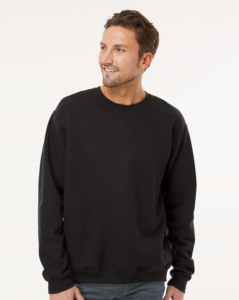 M&O 3340 Unisex Fleece Crewneck Sweatshirt | Black
