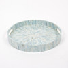 Mother of Pearl Round Tray - Blue