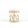 8 Oak Lane White Rattan Old Fashioned Glass