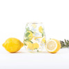 8 Oak Lane Tabletop Lemon Floral Stemless Wine Glass