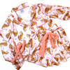 8 Oak Lane Cozy Pink Tiger Satin Short PJ Set