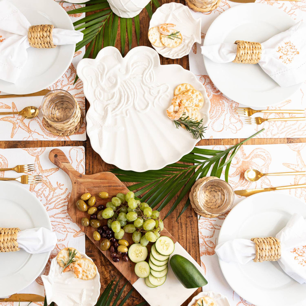 8 Oak Lane Shell Serving Platter