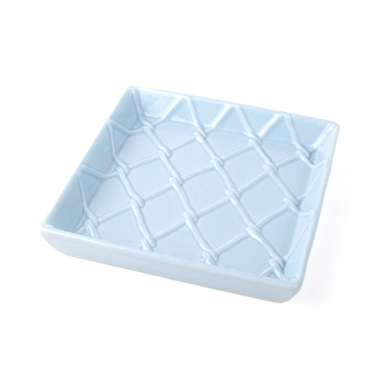 Blue Textured Beverage Napkin Tray