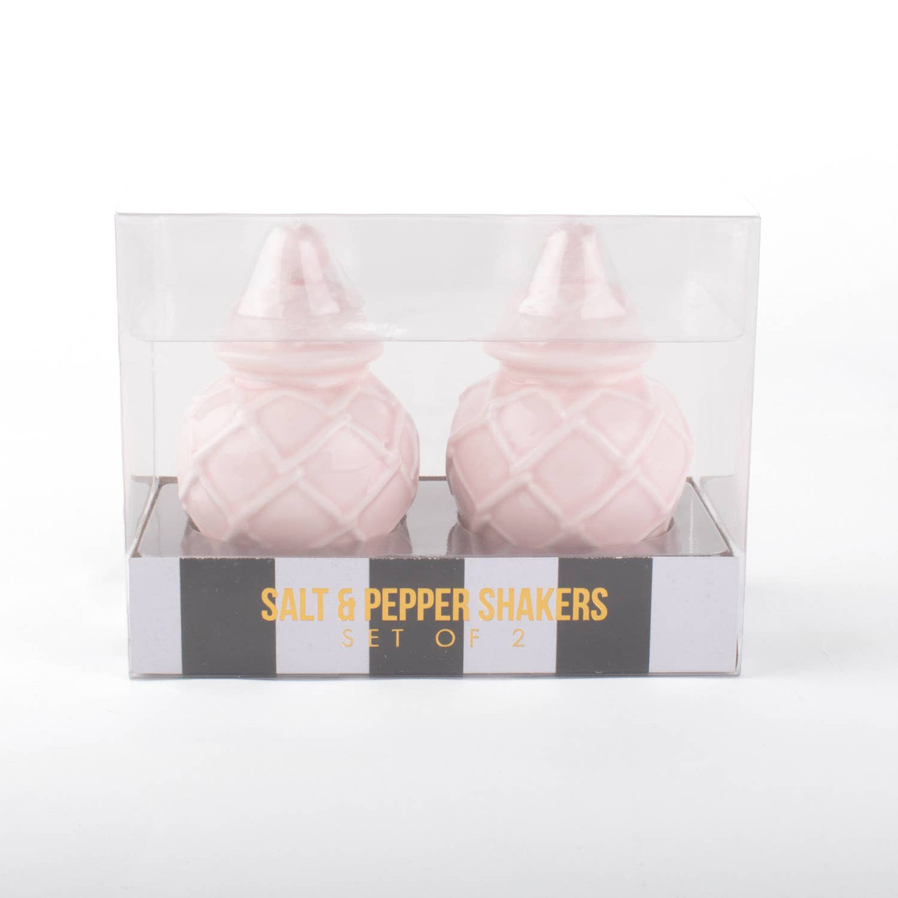 Pink Textured Jar Salt & Pepper Shaker Set - 8 Oak Lane