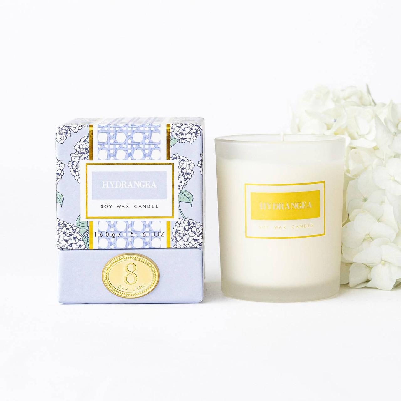8 Oak Lane Hydrangea Soy Wax Candle