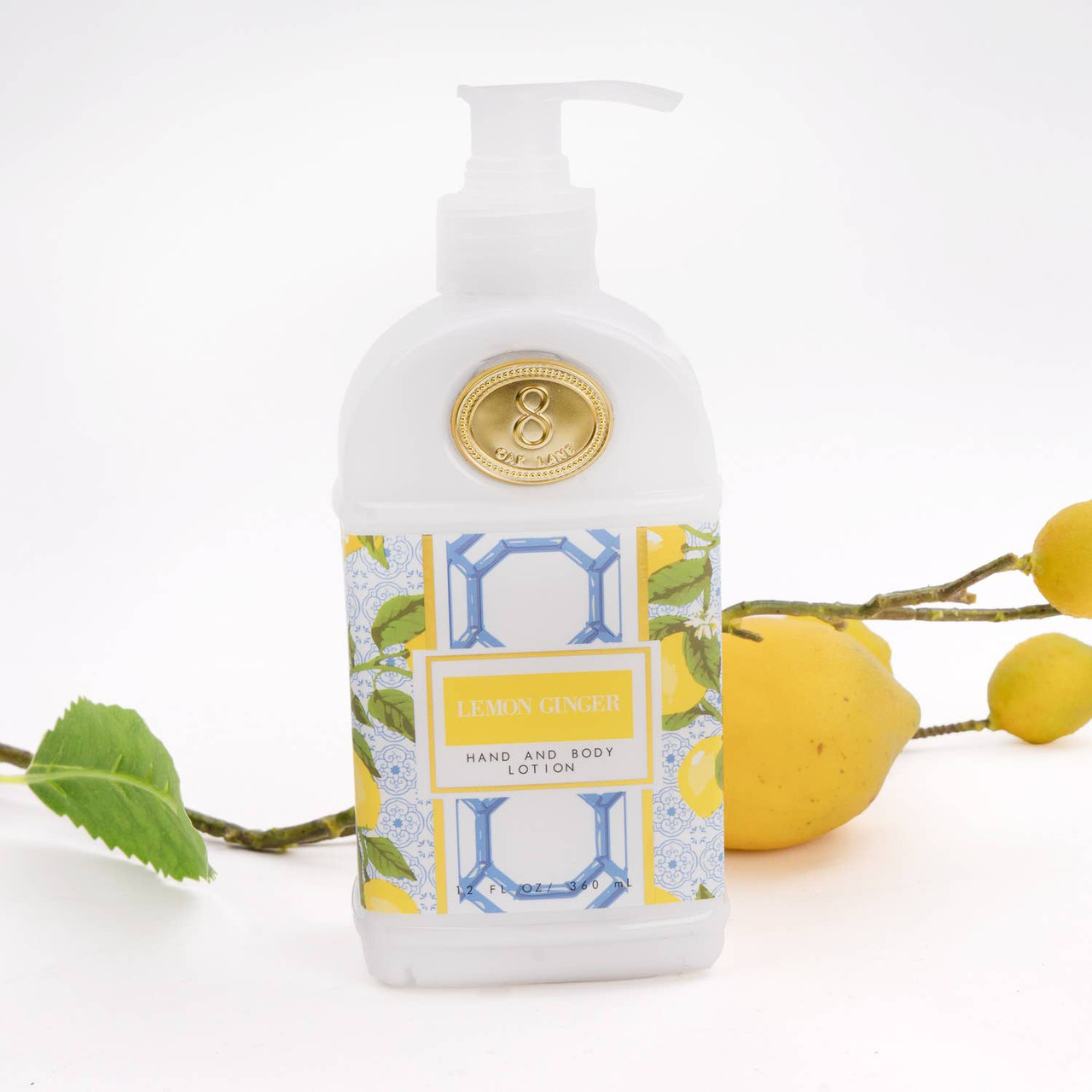Lemon Ginger 300ml Hand & Body Lotion - 8 Oak Lane