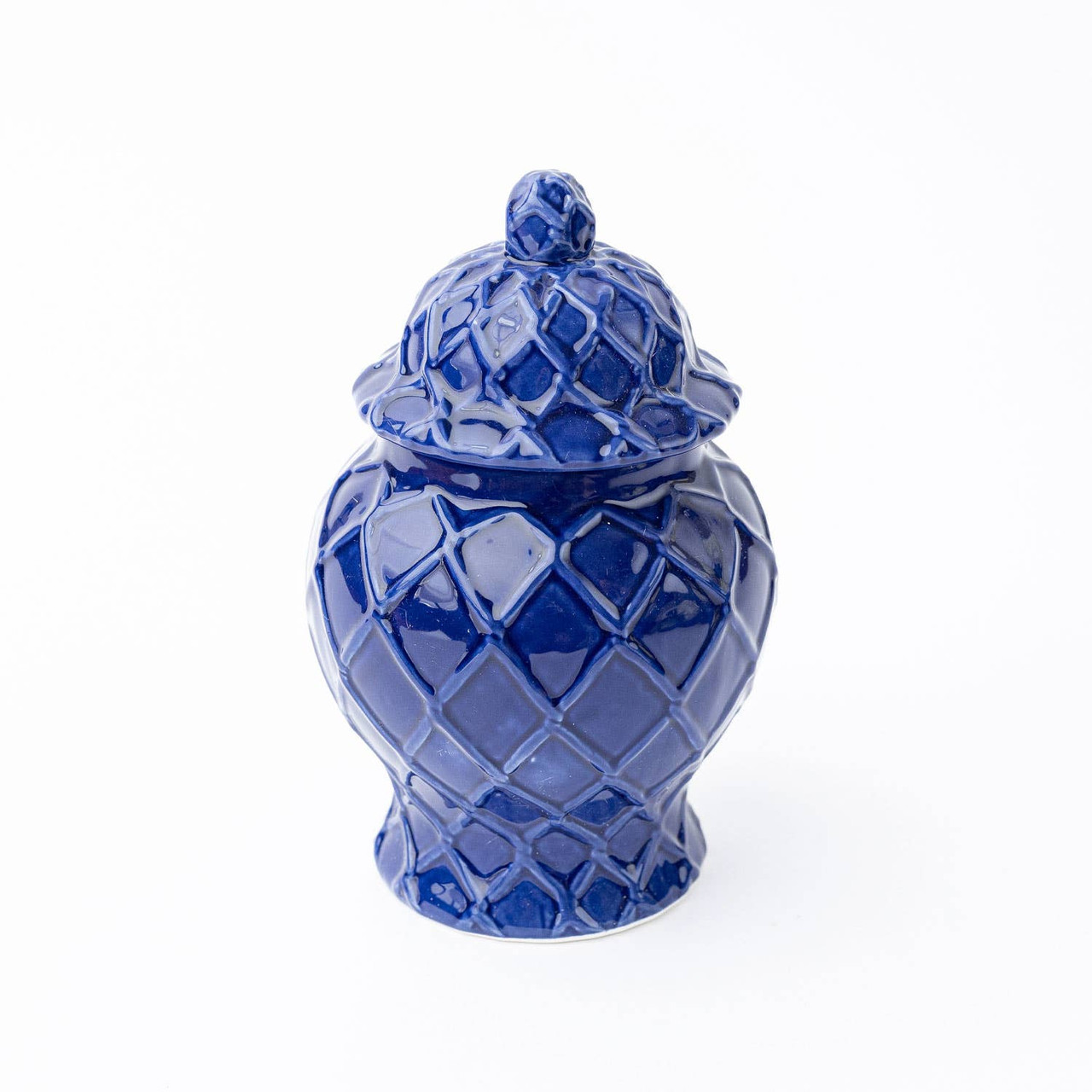 Navy Small Textured Ginger Jar - 8 Oak Lane