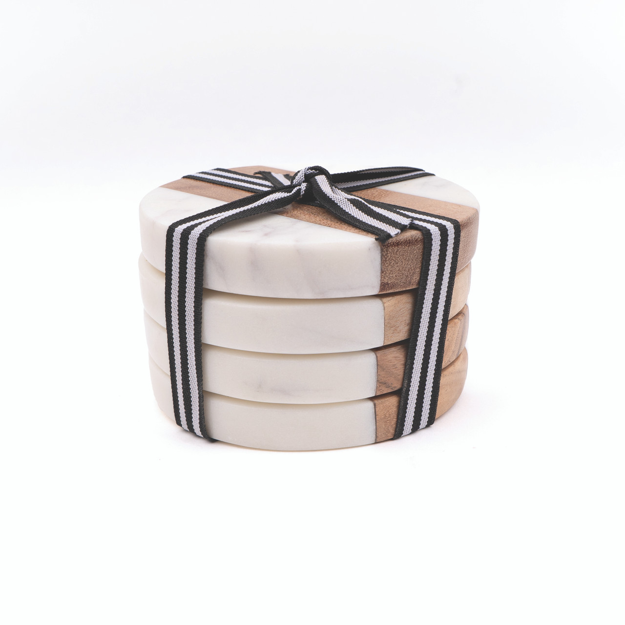 8 Oak Lane Marble & Wood Coaster