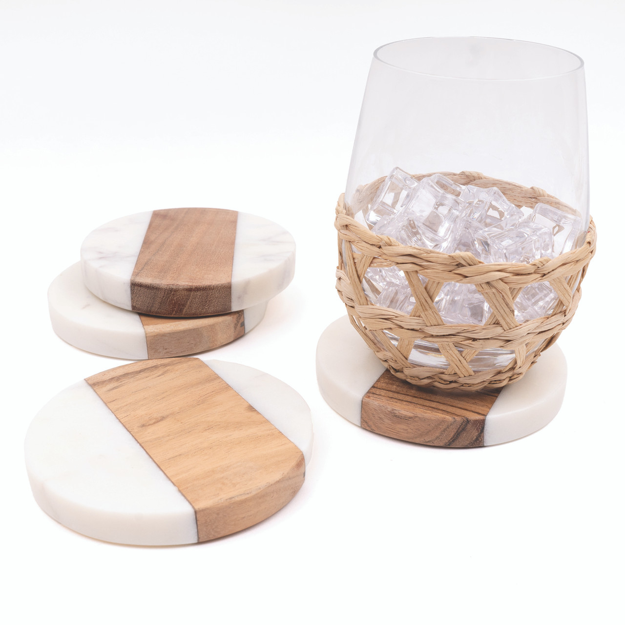 8 Oak Lane Marble & Wood Coaster - Thumbnail 3