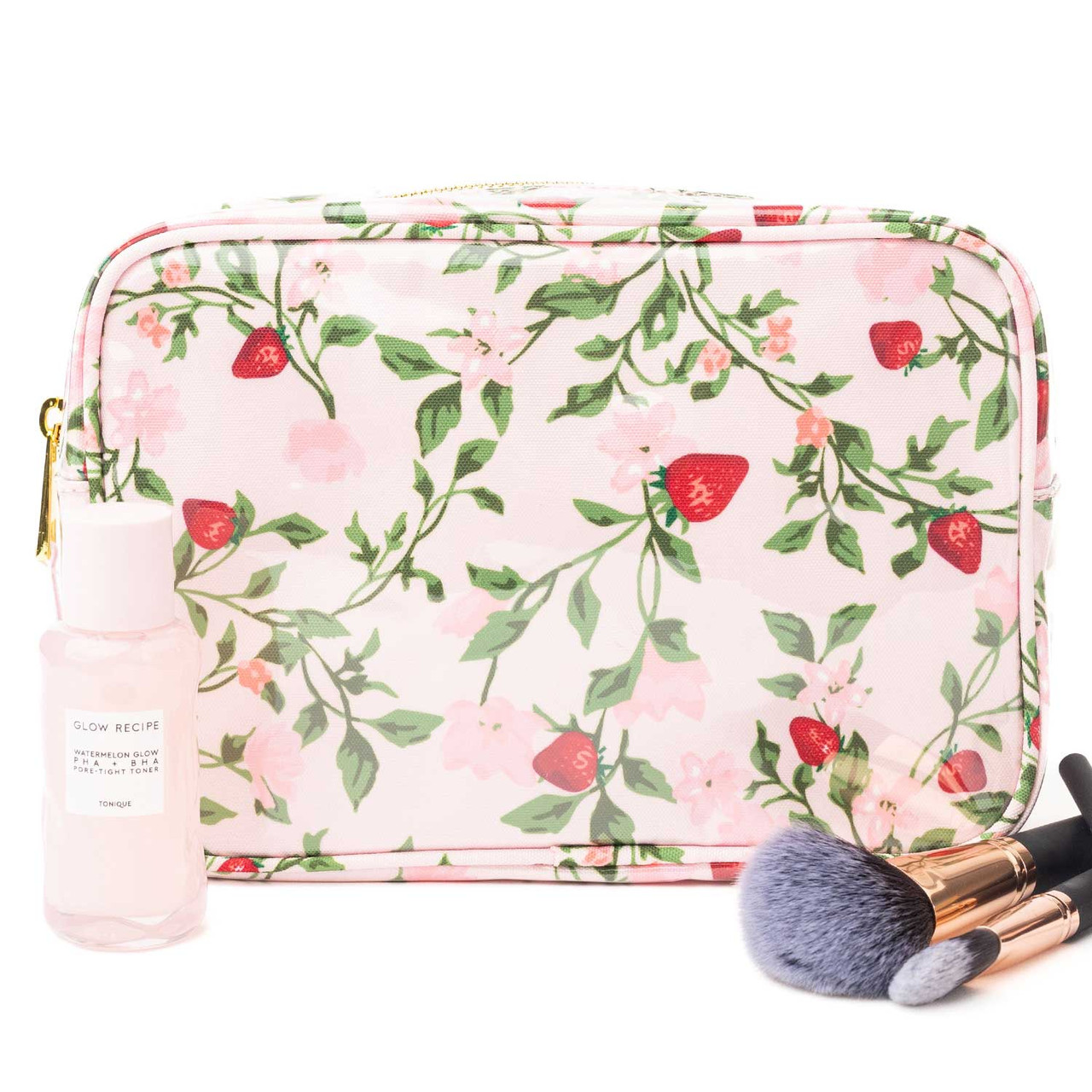 Botanical Berry Clear Coated Rectangular Cosmetic Case - 8 Oak Lane