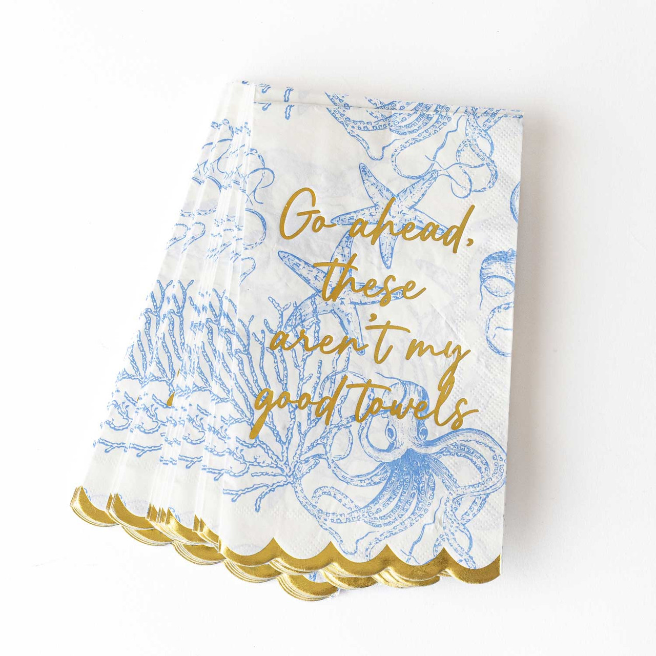 8 Oak Lane Sea Salt Guest Towel