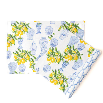 8 Oak Lane Ginger Reversible Placemat- Lemon