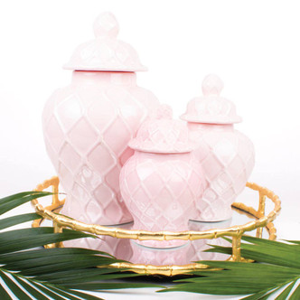 Ginger Jar - Small- Pink Textured