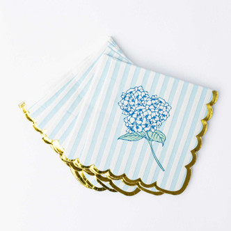 8 Oak Lane Hydrangea Stem Paper Beverage Napkin Packs