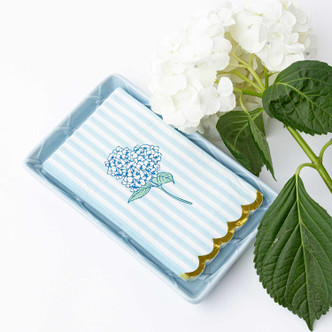8 Oak Lane Hydrangea Stem Paper Guest Towel Packs