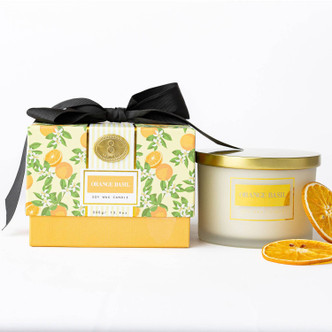 8 Oak Lane Orange Basil 3-Wick Boxed Soy Wax Candle