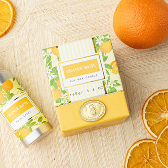 8 Oak Lane Orange Basil 5.6oz Soy Wax Candle