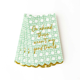 8 Oak Lane Green Cane Paper Guest Towel Packs