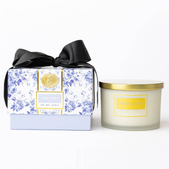 Peony Grapefruit 3-Wick Boxed Soy Wax Candle - 8 Oak Lane